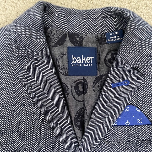 Baker by Ted Baker 6-12 month herringbone blazer - Picture 1 of 8